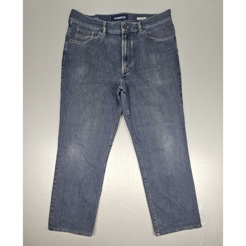 Alberto Jeans‎ Mens 36x29 Blue Comfort Fit Tommy T400 Denim Straight Leg Stretch